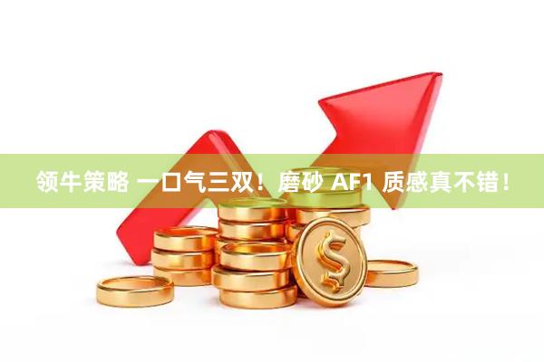领牛策略 一口气三双！磨砂 AF1 质感真不错！