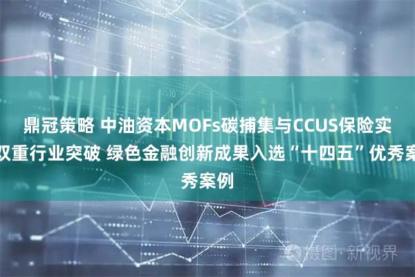 鼎冠策略 中油资本MOFs碳捕集与CCUS保险实现双重行业突破 绿色金融创新成果入选“十四五”优秀案例